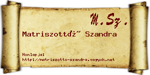 Matriszottó Szandra névjegykártya